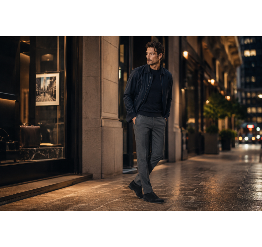 Pantofi barbati negri din piele naturala intoarsa – eleganta discreta, stil sigur, impact imediat Enzo
