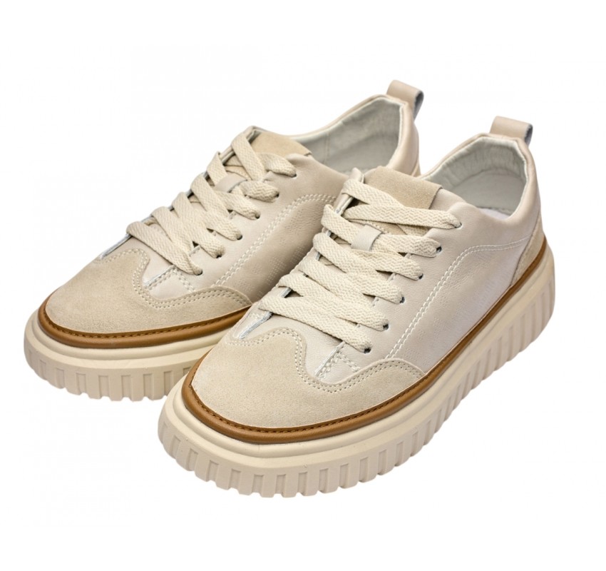 Pantofi dama casual din piele naturala Bej - Medina GSK3013B Pantofi dama casual din piele naturala Bej - Medina GSK3013B