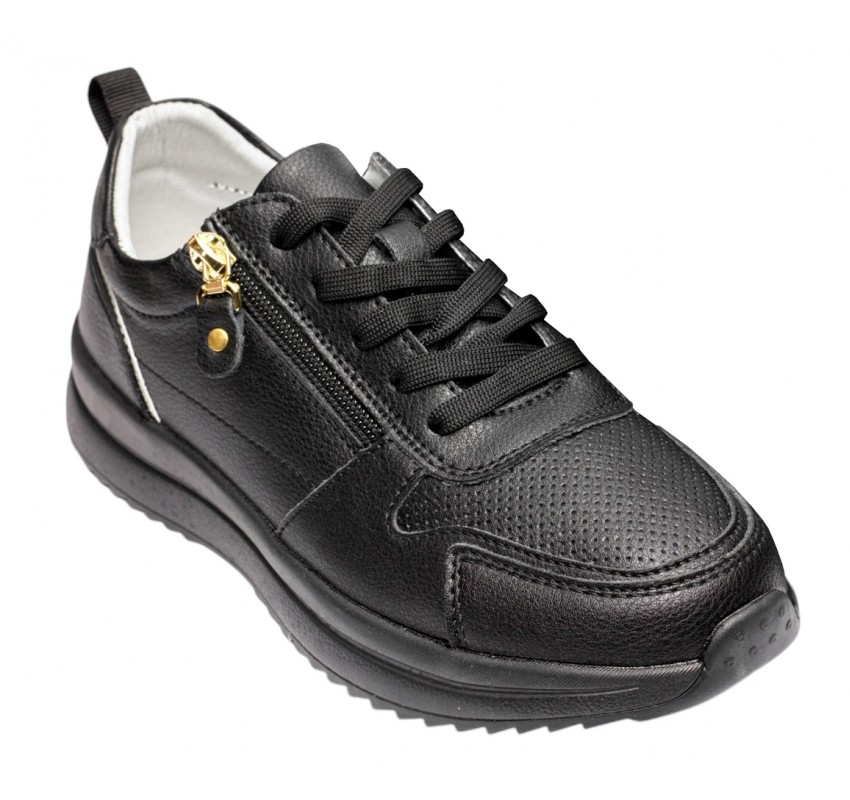 Pantofi dama casual din piele naturala - Abha Negru GSK3021N Pantofi dama casual din piele naturala - Abha Negru GSK3021N