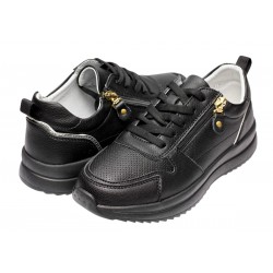 Pantofi dama casual din piele naturala - Abha Negru Marimea 38
