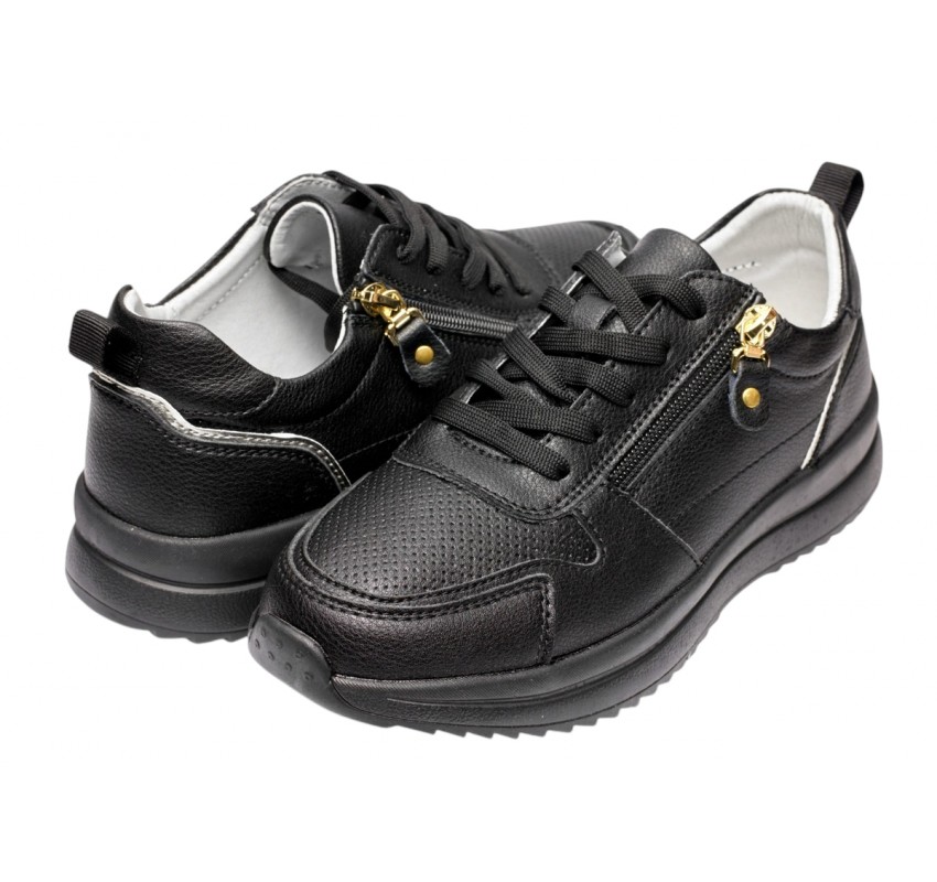 Pantofi dama casual din piele naturala - Abha Negru GSK3021N Pantofi dama casual din piele naturala - Abha Negru GSK3021N