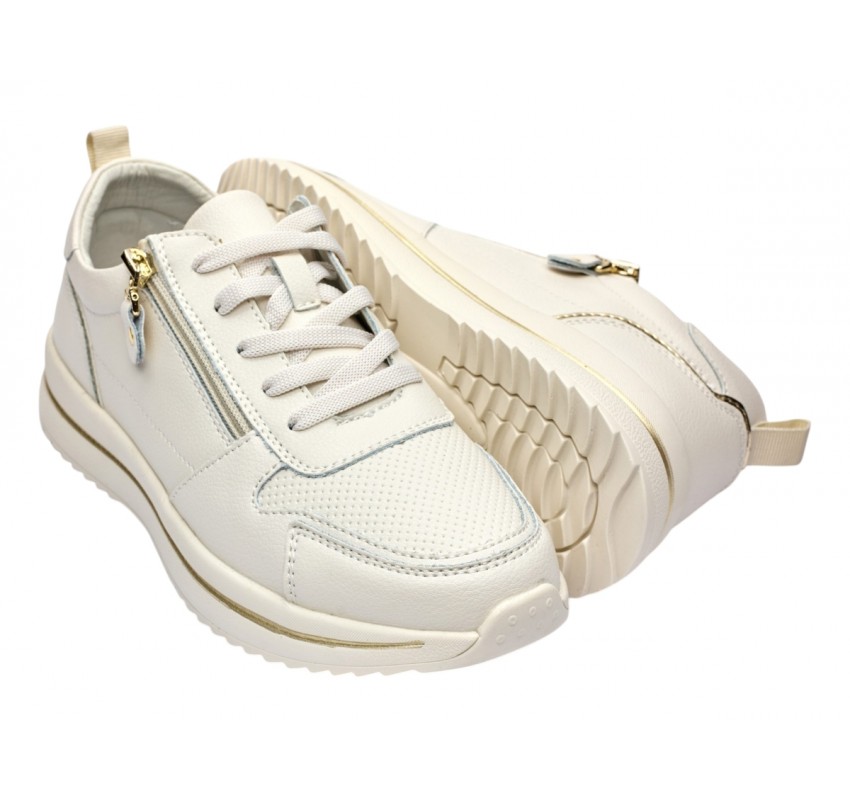 Pantofi dama casual din piele naturala - Abha Bej GSK3023B Pantofi dama casual din piele naturala - Abha Bej GSK3023B