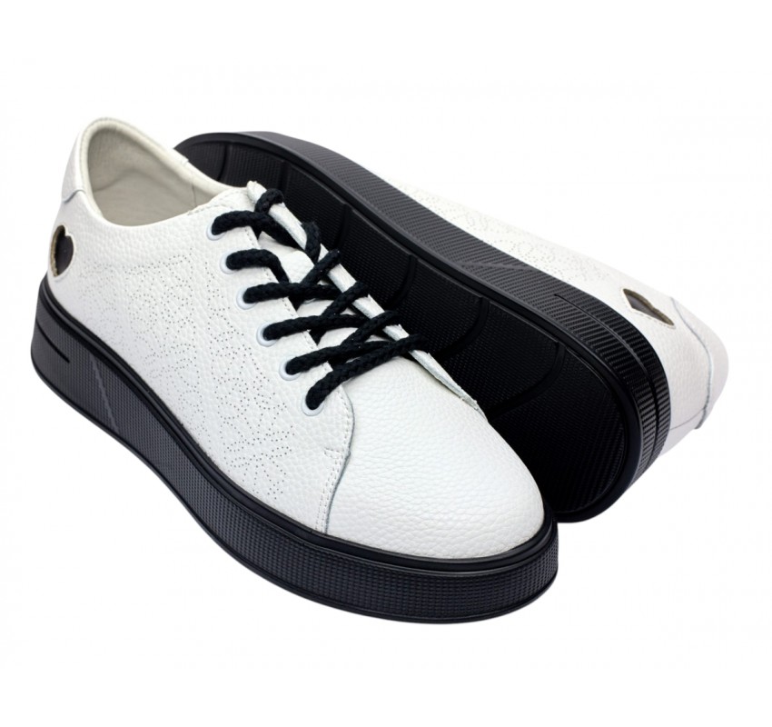 Pantofi dama casual din piele naturala - Aisha Alb GSK3032A Pantofi dama casual din piele naturala - Aisha Alb GSK3032A