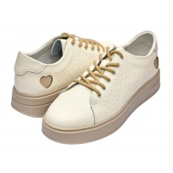 Pantofi dama casual din piele naturala - Aisha Bej Late GSK3033B