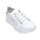 Pantofi dama casual din piele naturala cu perforatii - Latiffa Alb GSK3052A Pantofi dama casual din piele naturala cu perforatii - Latiffa Alb GSK3052A