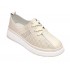 Pantofi dama casual din piele naturala cu perforatii - Karen Bej Late GSKFL9573B
