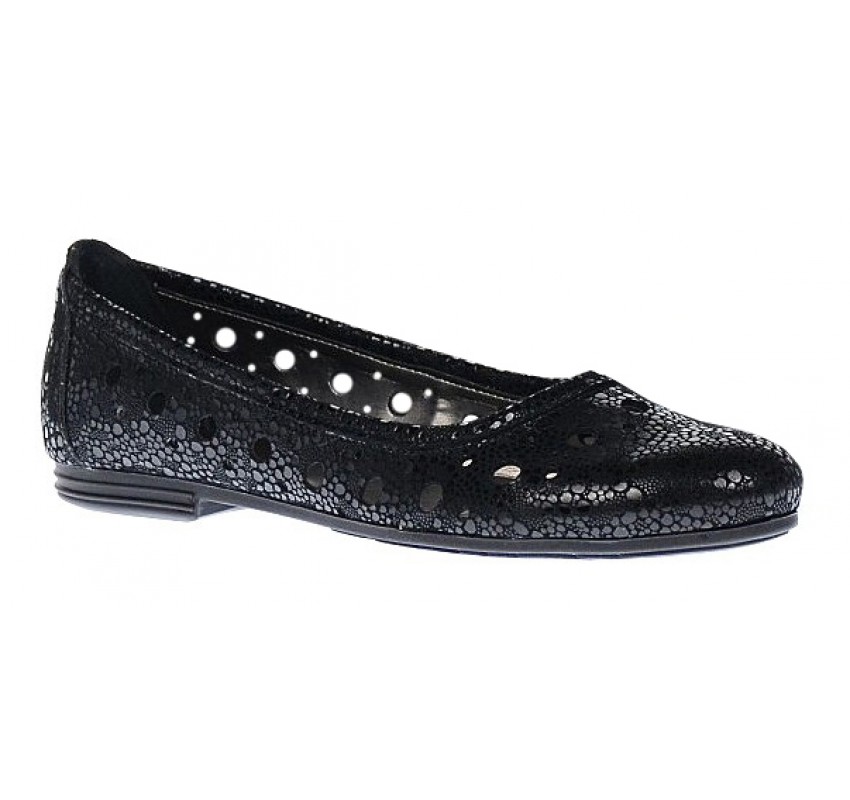 Balerini dama casual din piele naturala -Model Negru Perlat Clara