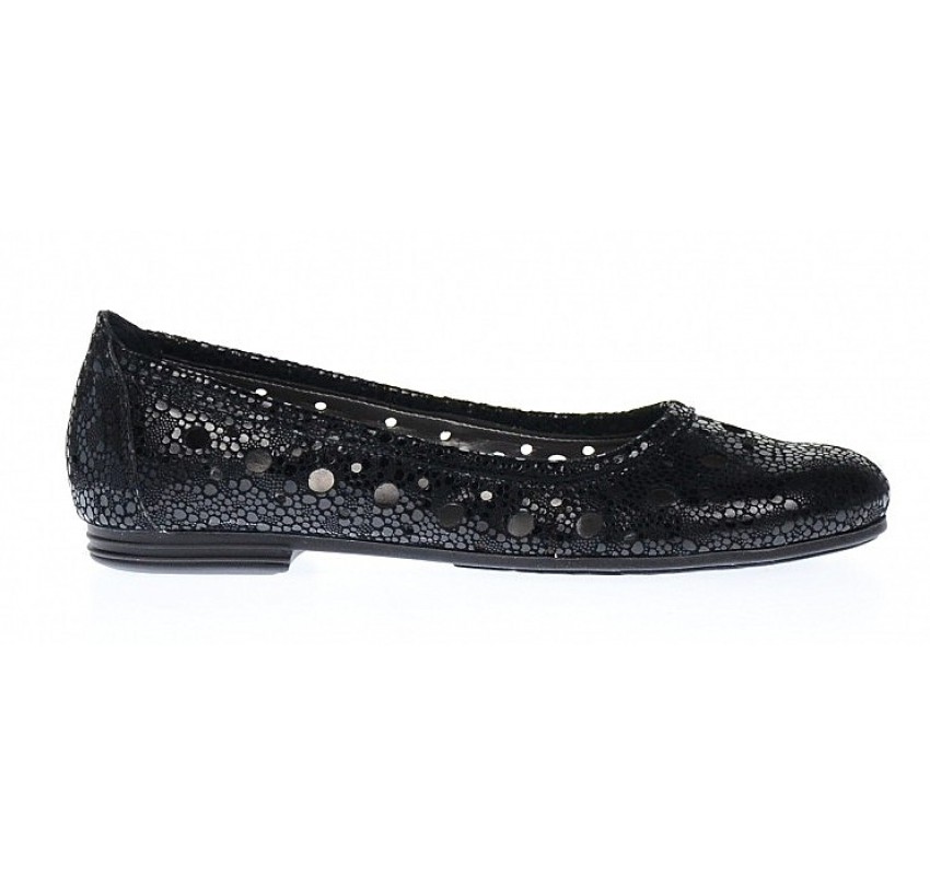 Balerini dama casual din piele naturala -Model Negru Perlat Clara