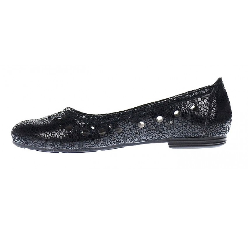 Balerini dama casual din piele naturala -Model Negru Perlat Clara