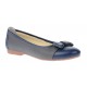 Balerini dama casual din piele naturala Gri, Bleumarin - Model Eveline