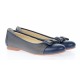 Balerini dama casual din piele naturala Gri, Bleumarin - Model Eveline