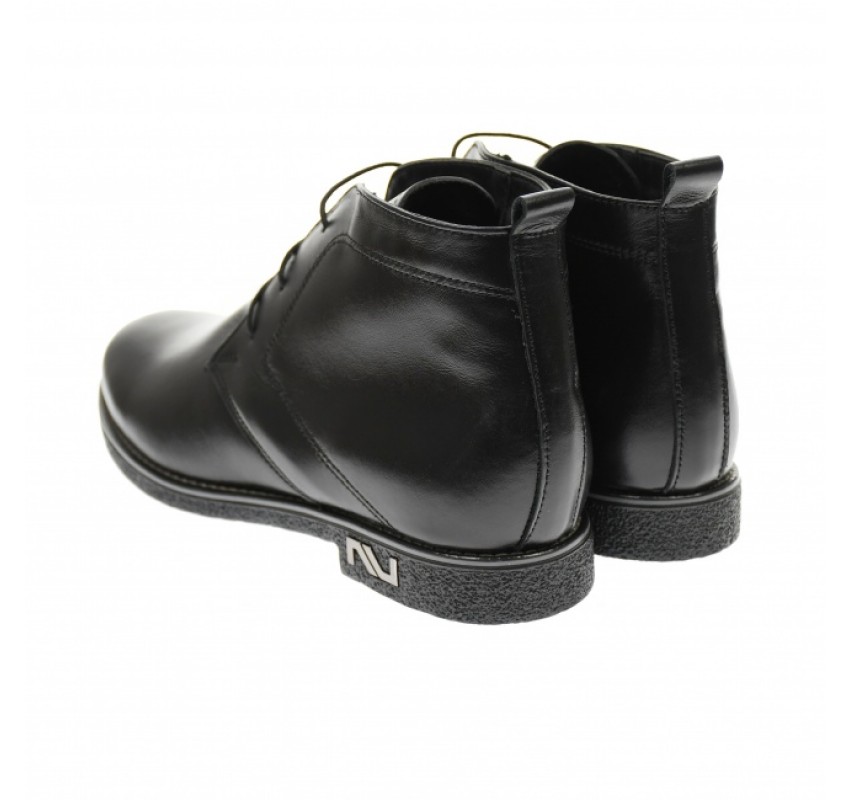 Ghete dama, negre, casual, din piele naturala - G01NBOXN