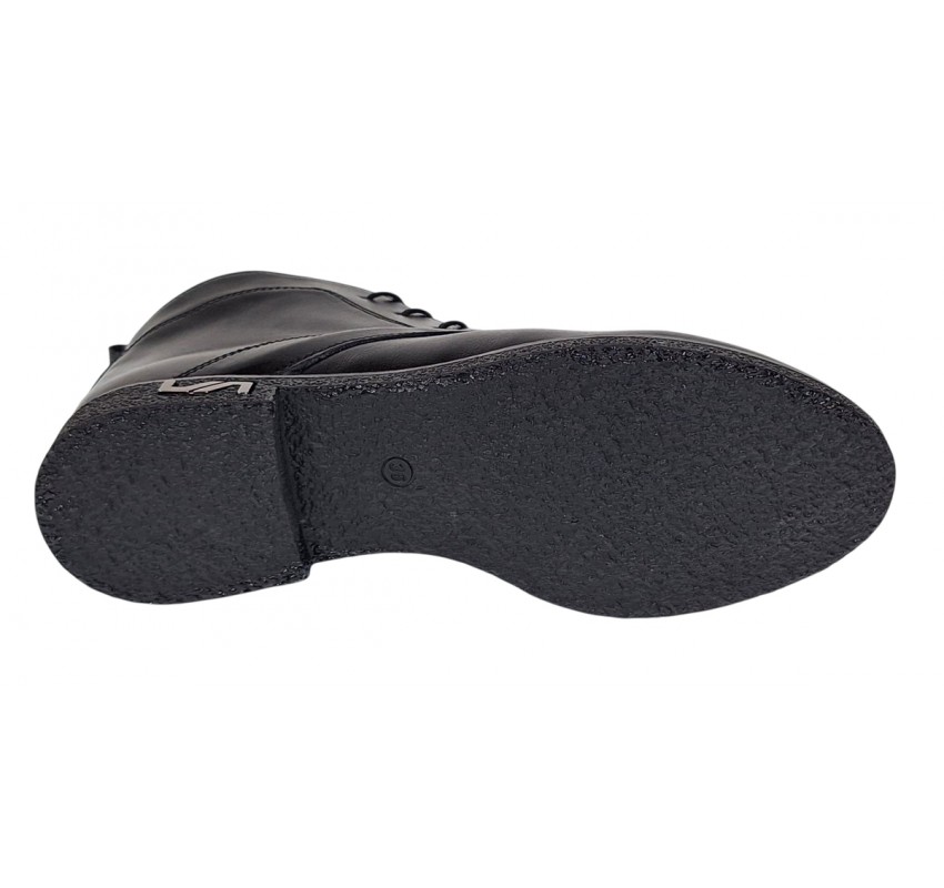 Ghete dama negre casual din piele naturala - G01NBOXN