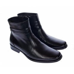 Ghete barbati elegante din piele naturala cu fermoar Negru ADAM G04NOU