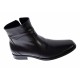 Ghete barbati elegante din piele naturala negre cu fermoar G04NOU