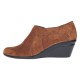 Marimea 37 Botine dama din piele naturala intoarsa Maro Brun cu platforme de 5 cm - Mira Velur 