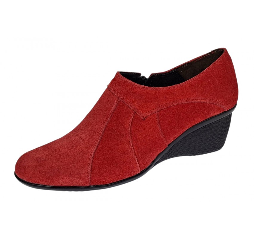 Botine dama negre din piele naturala intoarsa cu platforme de 5 cm - Mira Velur