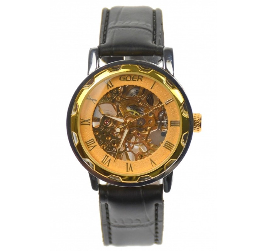 Ceas barbati, automatic, business, elegant GOER, auriu - G202NGOLD