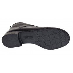 Ghete dama casual din piele naturala, cu siret si fermoar G21NBOX