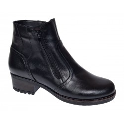 Ghete dama din piele naturala negre imblanite G2NFER