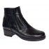 Ghete dama din piele naturala negre imblanite G2NFER