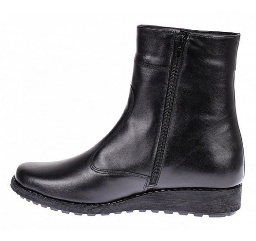 Ghete dama orto negre din piele naturala imblanite G964N