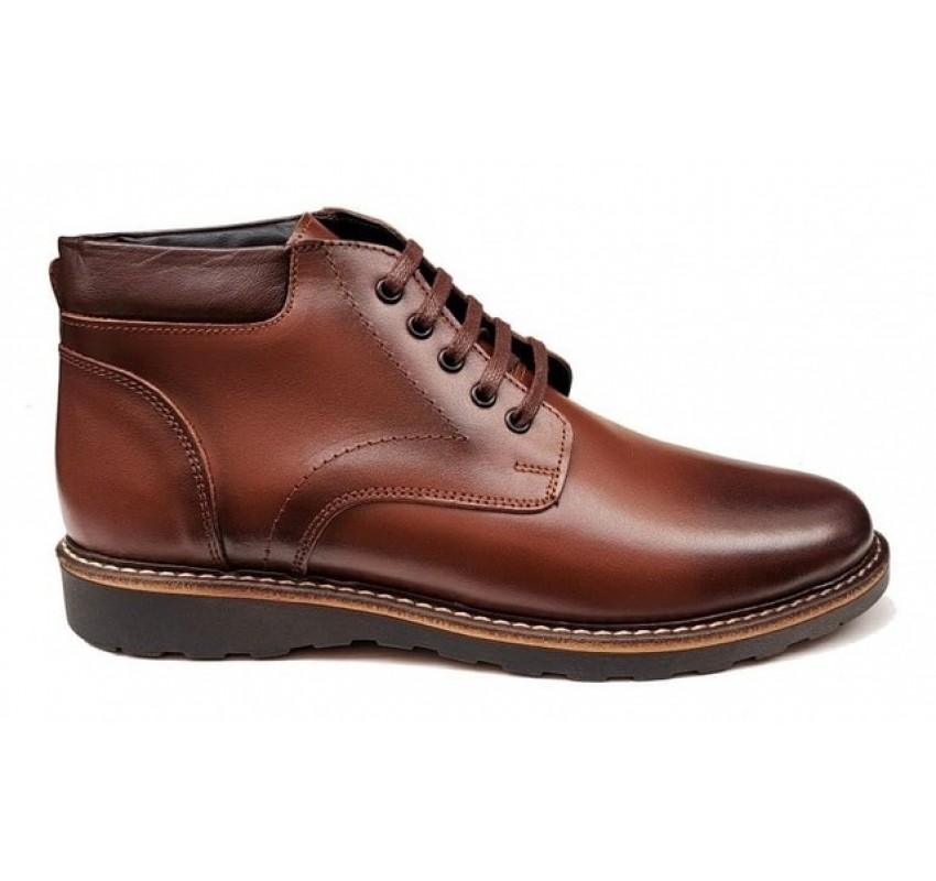 Ghete casual barbati model iarna din piele naturala (imblanite) GB102M