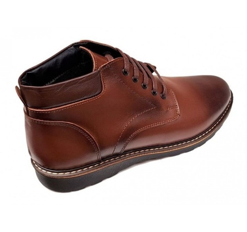 Ghete casual barbati model iarna din piele naturala (imblanite) GB102M