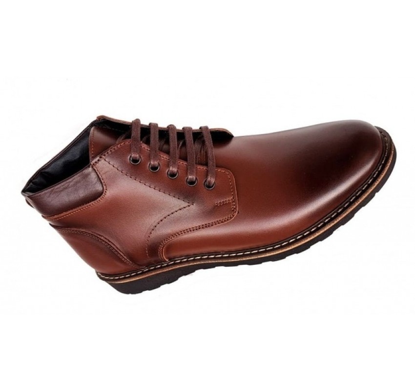Ghete casual barbati model iarna din piele naturala (imblanite) GB102M