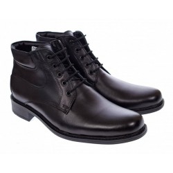 Ghete barbati imblanite din piele naturala elegante de culoare neagra GB33N