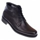 Ghete barbati imblanite din piele naturala elegante de culoare neagra GB33N