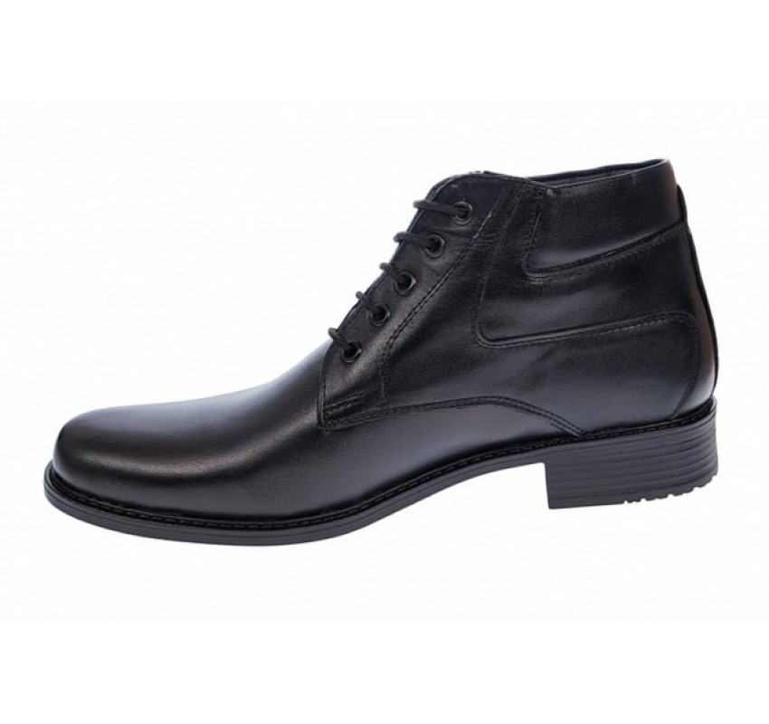 Ghete barbati imblanite din piele naturala elegante de culoare neagra GB33N