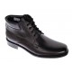 Ghete barbati imblanite din piele naturala elegante de culoare neagra GB33N