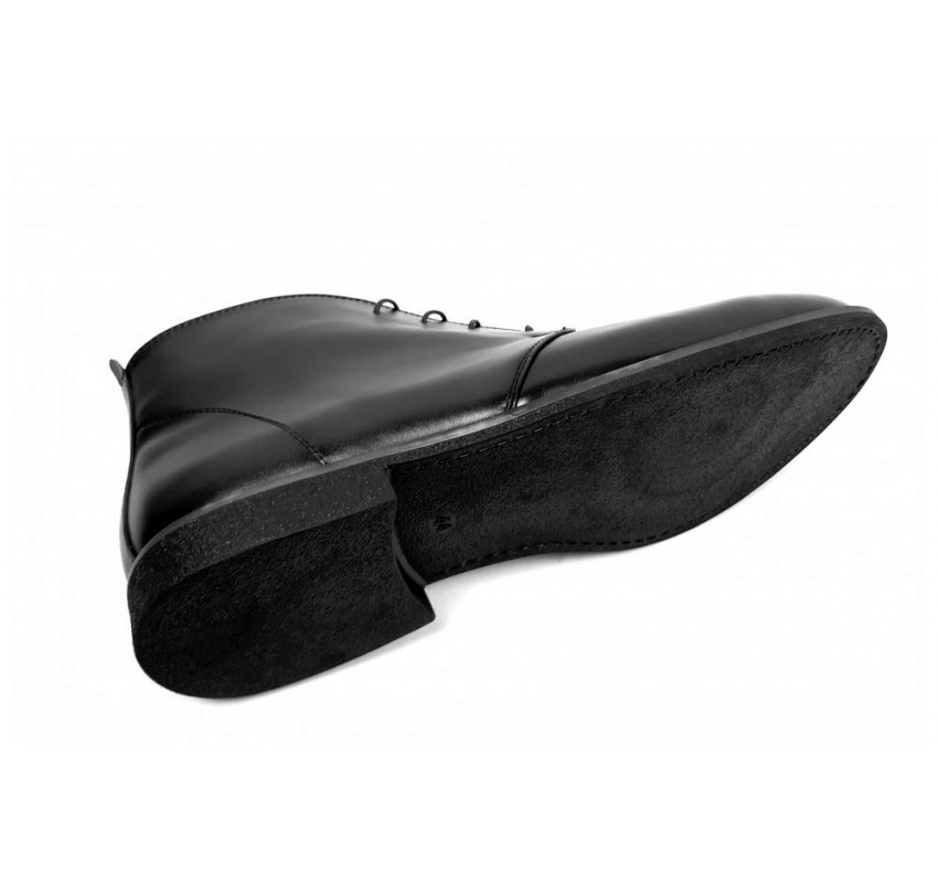 Ghete barbati office negre din piele naturala GB43NEGRU