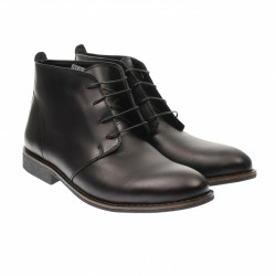 Ghete barbati office negre din piele naturala GB43NEGRU