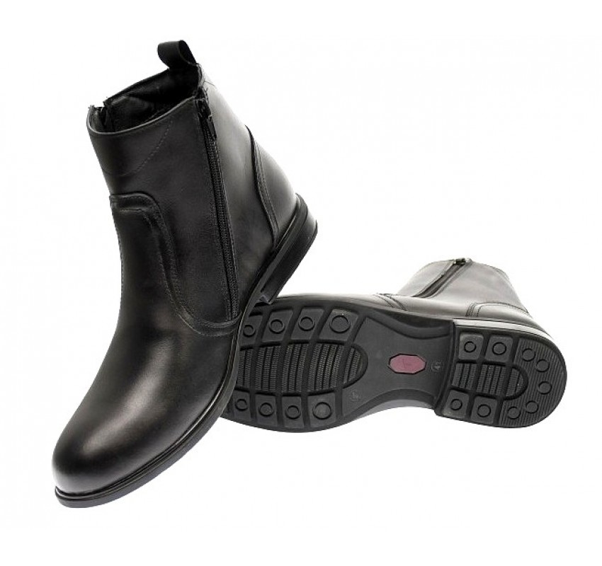 Ghete barbati casual din piele naturala cu fermoar imblanite - GB44N Marimea 41