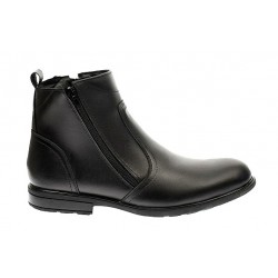 Ghete barbati casual din piele naturala cu fermoar imblanite - GB44N Marimea 41