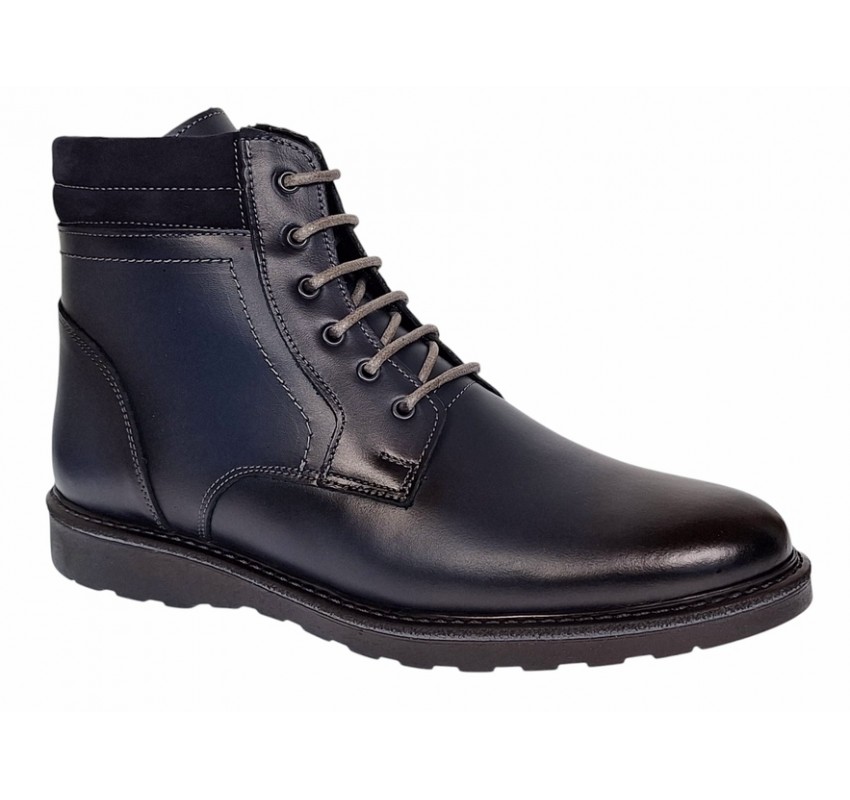 Ghete barbati din piele naturala (imblanite) bleumarin - GB601BLU Ghete barbati din piele naturala (imblanite) bleumarin - GB601BLU