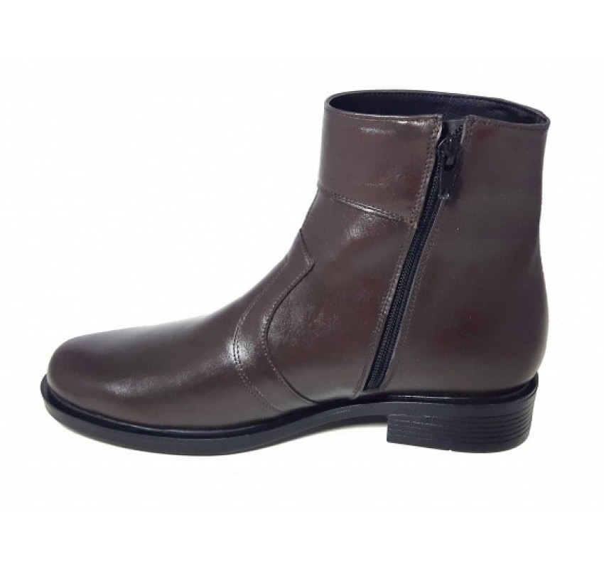 Ghete barbati elegante din piele naturala, cu fermoar Maro GB99MARO Ghete barbati elegante din piele naturala, cu fermoar Maro GB99MARO