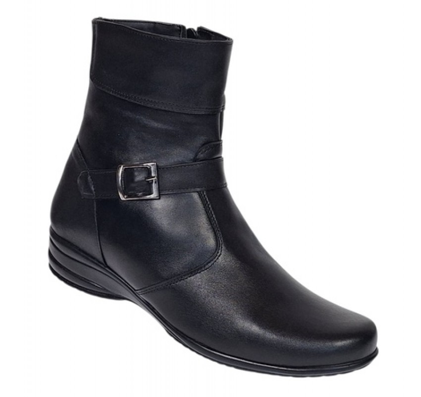 Ghete dama Marimea 39 din piele naturala cu fermoar imblanite GD156N2