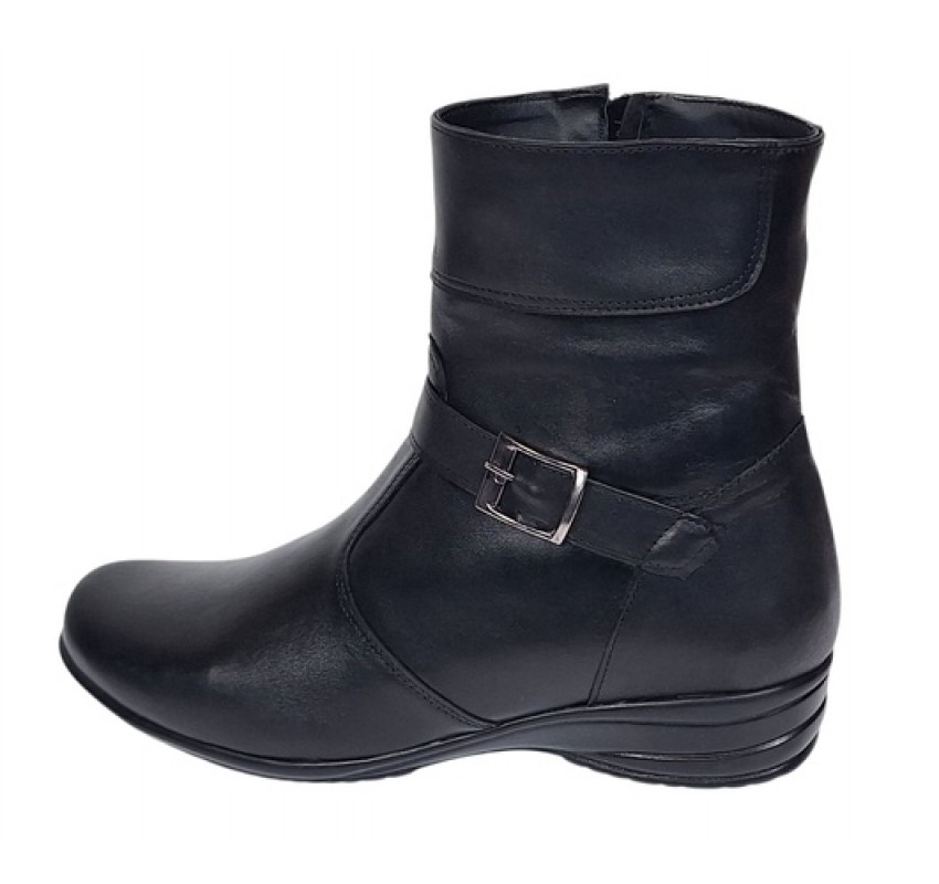 Ghete dama Marimea 39 din piele naturala cu fermoar imblanite GD156N2