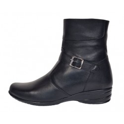 Ghete dama Marimea 39 din piele naturala cu fermoar imblanite GD156N2