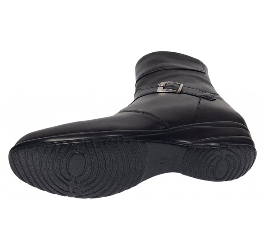Ghete dama Marimea 39 din piele naturala cu fermoar imblanite GD156N2