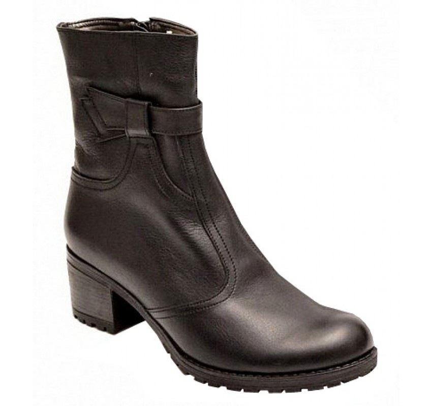 Ghete dama casual negre din piele naturala box GD204N