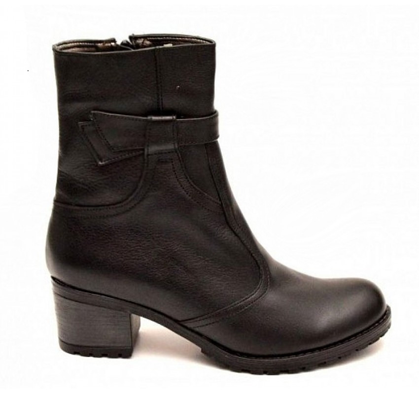 Ghete dama casual negre din piele naturala box GD204N