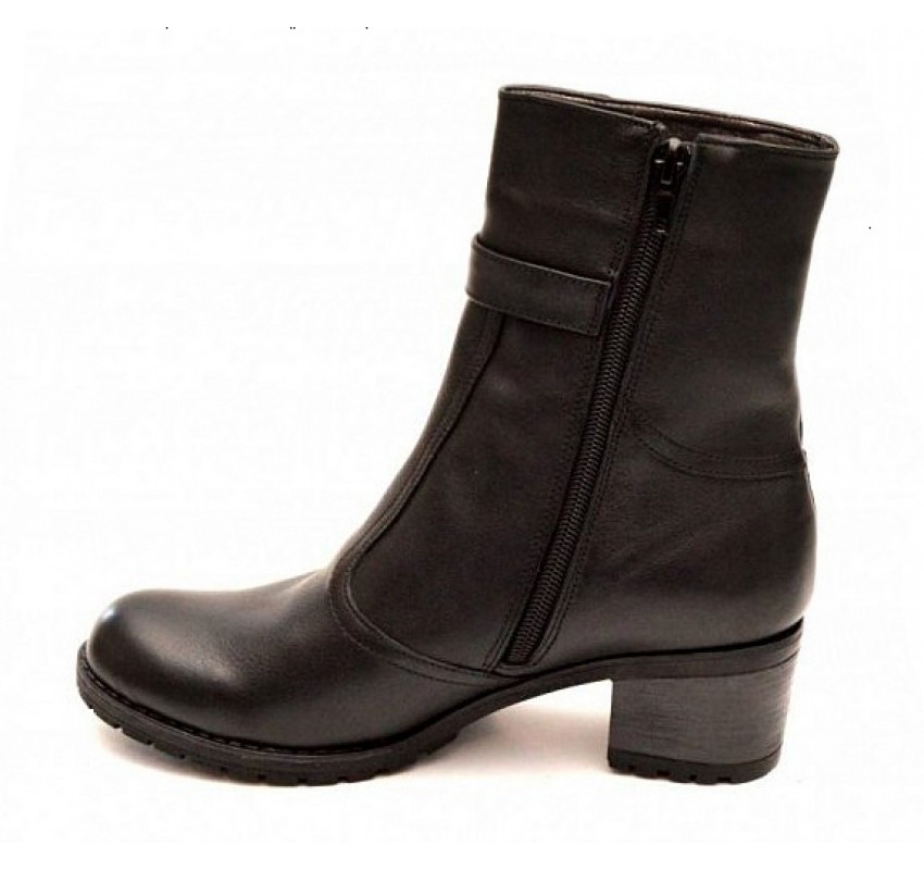 Ghete dama casual negre din piele naturala box GD204N