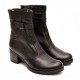 Ghete dama casual negre din piele naturala box GD204N