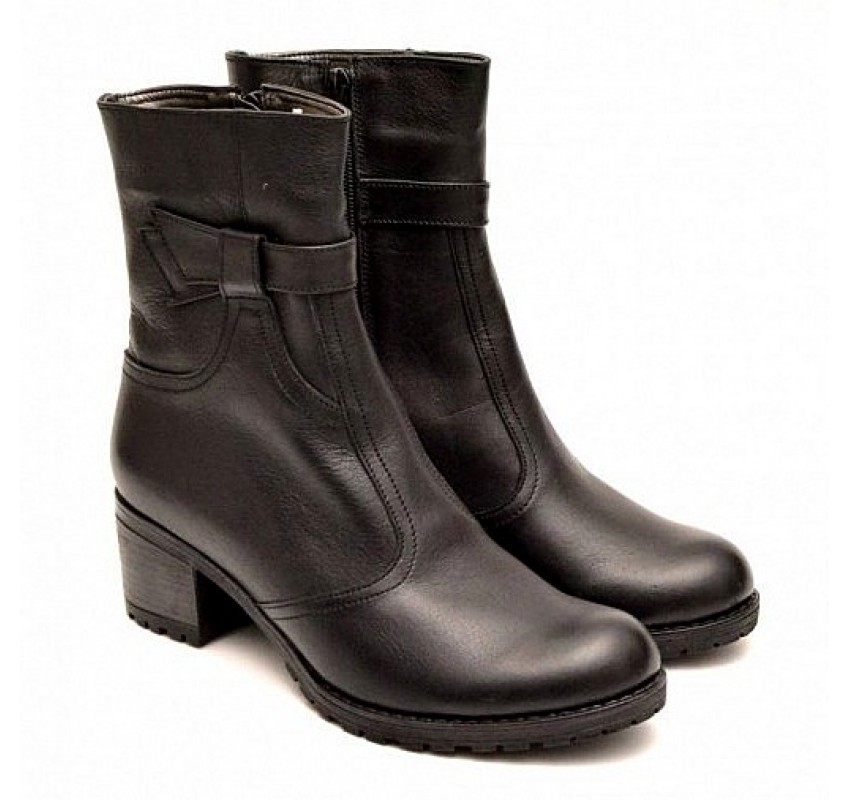 Ghete dama casual negre din piele naturala box GD204N