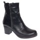 Ghete dama casual imblanite din piele naturala de culoare neagra GD206NBOX