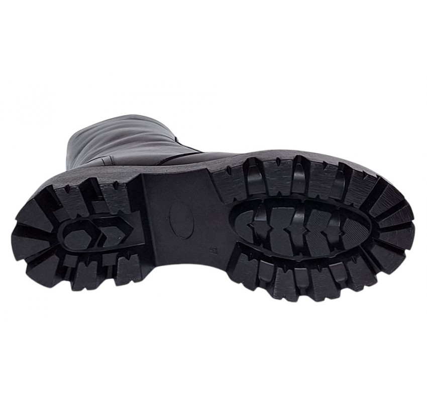 Ghete dama casual din piele naturala imblanite Daiki 289N